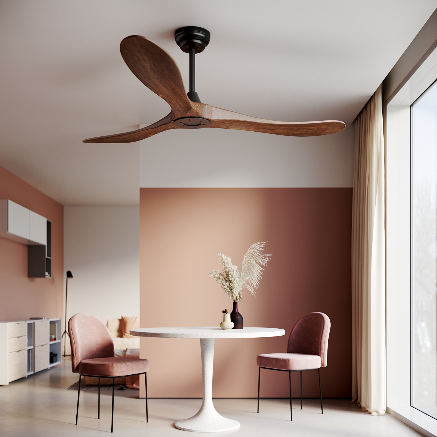 Ventilateur de Plafond avec Lumière LED et 3 Pales ABS Wuled InnovaGoo