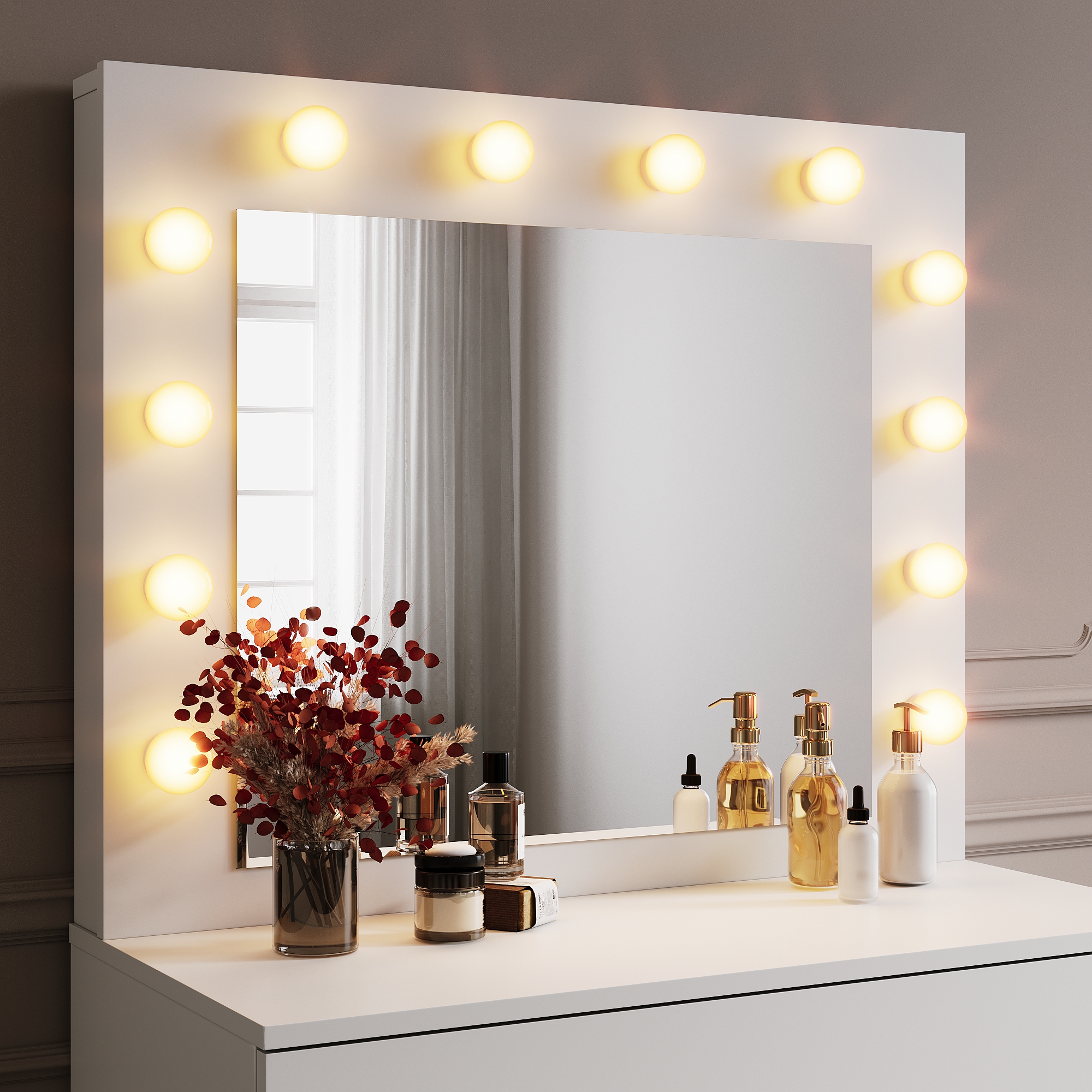 SIRHONA Specchio Da Bagno Luce LED Da Muro, Specchio Bagno Illuminato 100 X 60 Cm Con Touch Control E Anti Appannamento Specchio Da Parete Moderno Impermeabile Ip44 Rettangolo 37724511